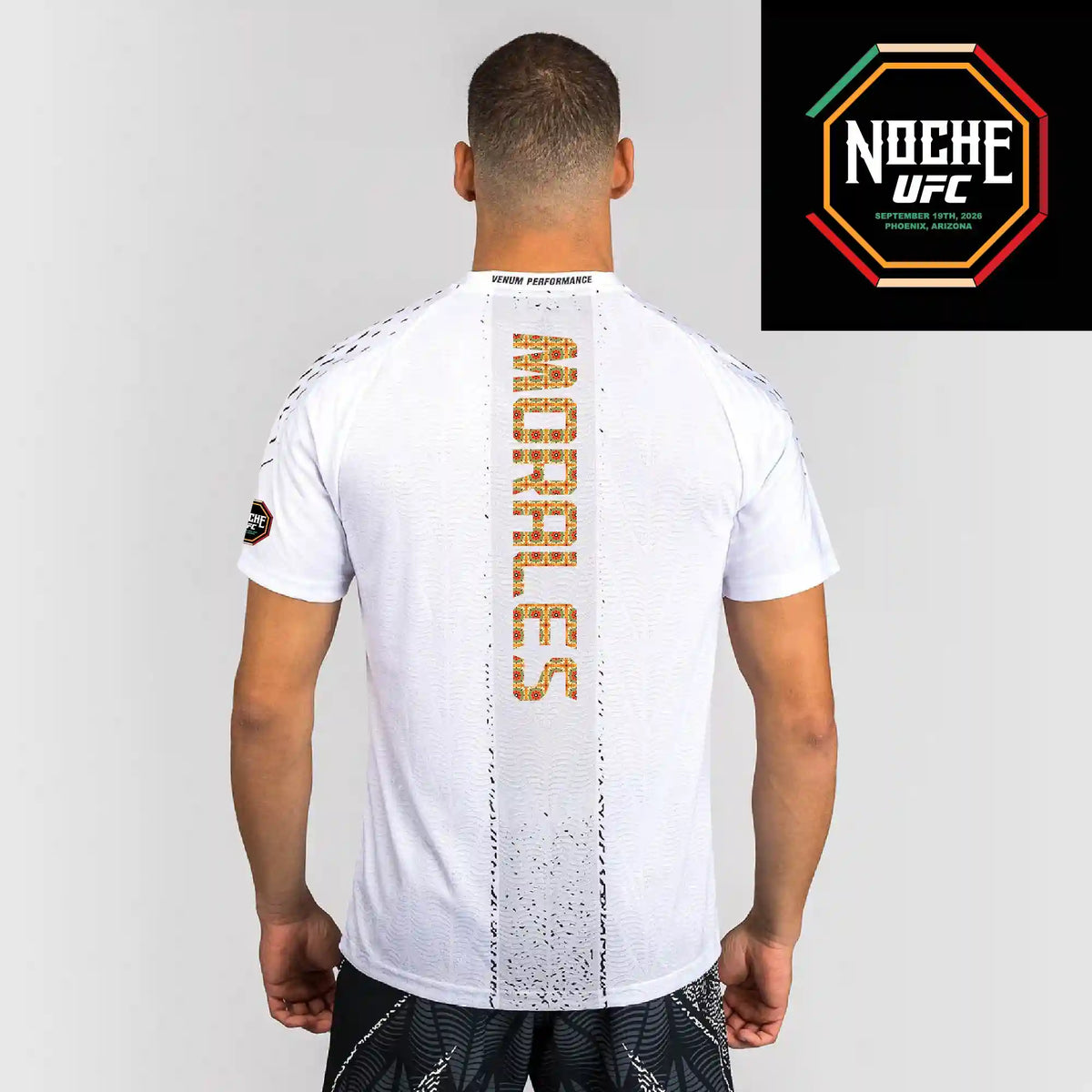 Men's UFC Zenith by Venum White Authentic Noche UFC Fight Night Walkout Jersey - Joseph Morales