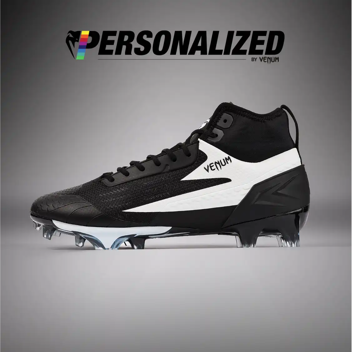 Venum Personalized Elite Football Cleats - Black/White