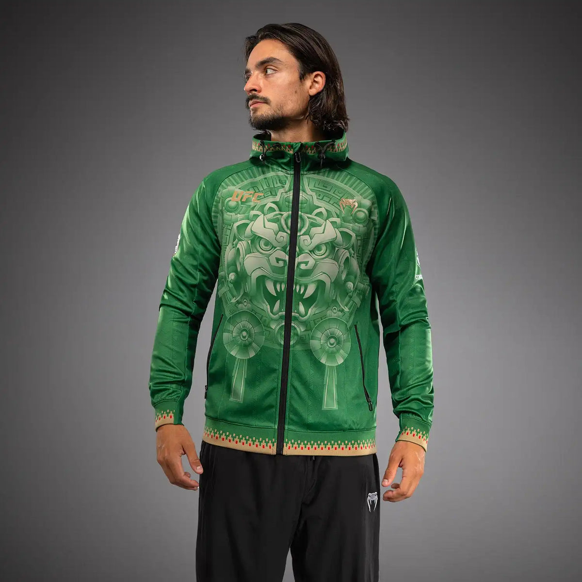 Men’s Noche UFC 2.0 By Venum Green Authentic Fight Night Walkout Personalized Hoodie
