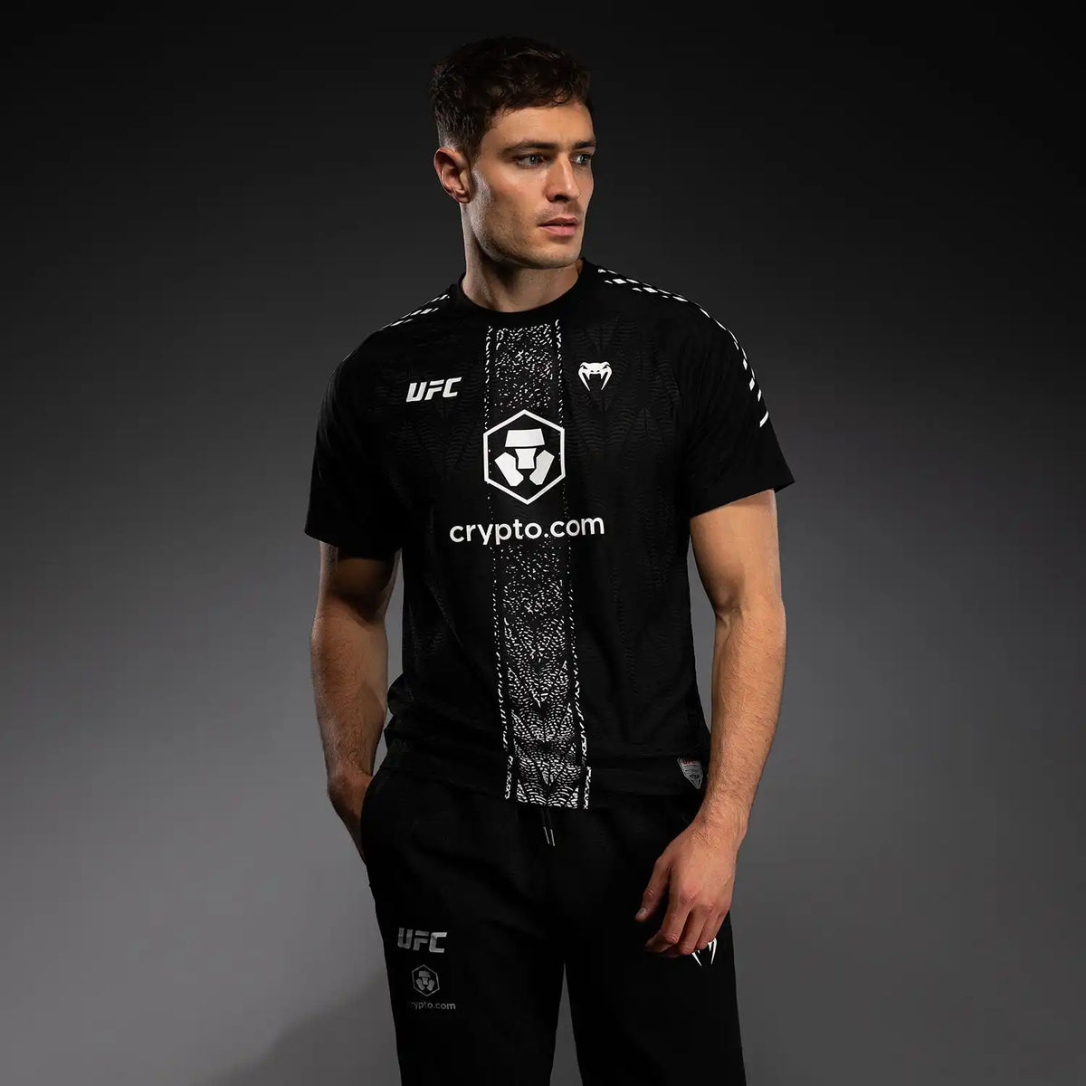 Men's UFC Zenith by Venum Black Authentic Fight Night Walkout Jersey Personalized -Makhachev