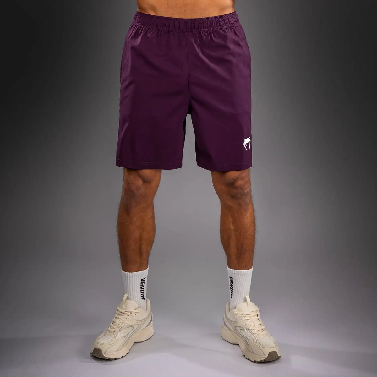 Venum Contender Training Shorts - Dark Purple/ White