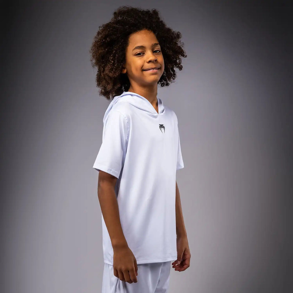 Venum Elite Kids Personalized Short Sleeve Dry-Tech Hoodie - White