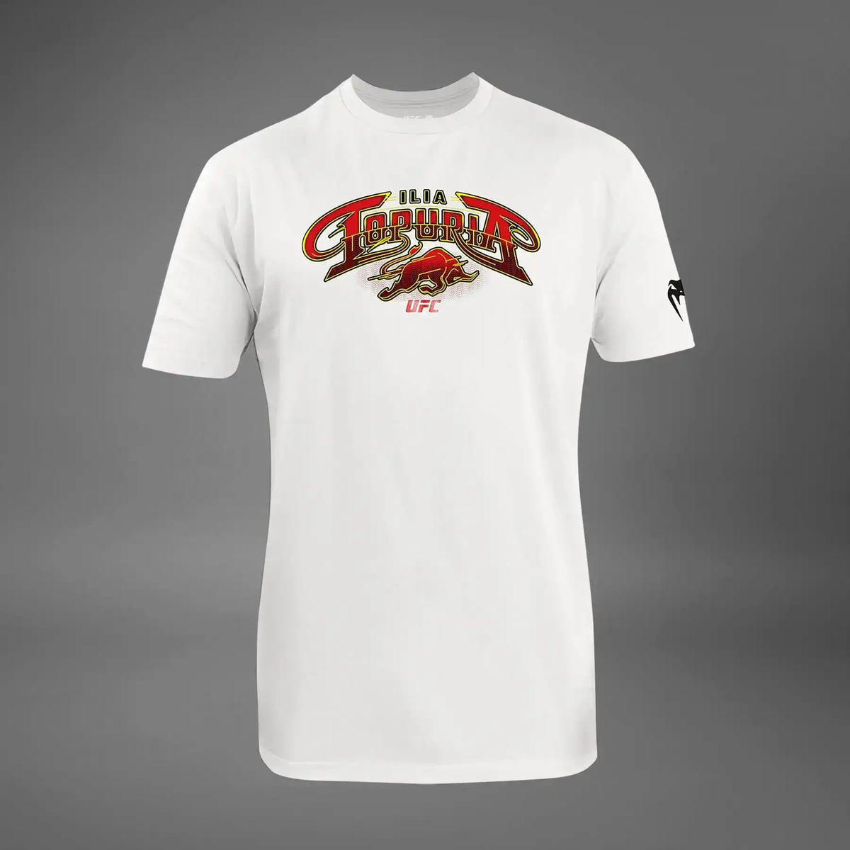 Men's UFC Unrivaled by Venum White Ilia Topuria T-Shirt