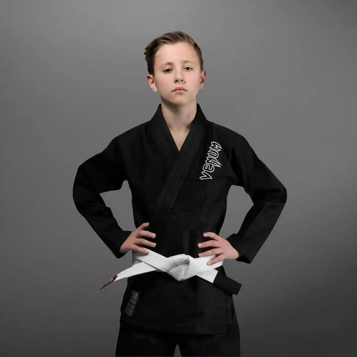 Venum Contender Kids BJJ Gi (Free white belt included) - Black