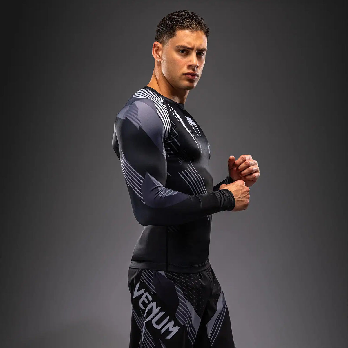 Venum No-Gi 6.0 Long Sleeve Rashguard - Black/White