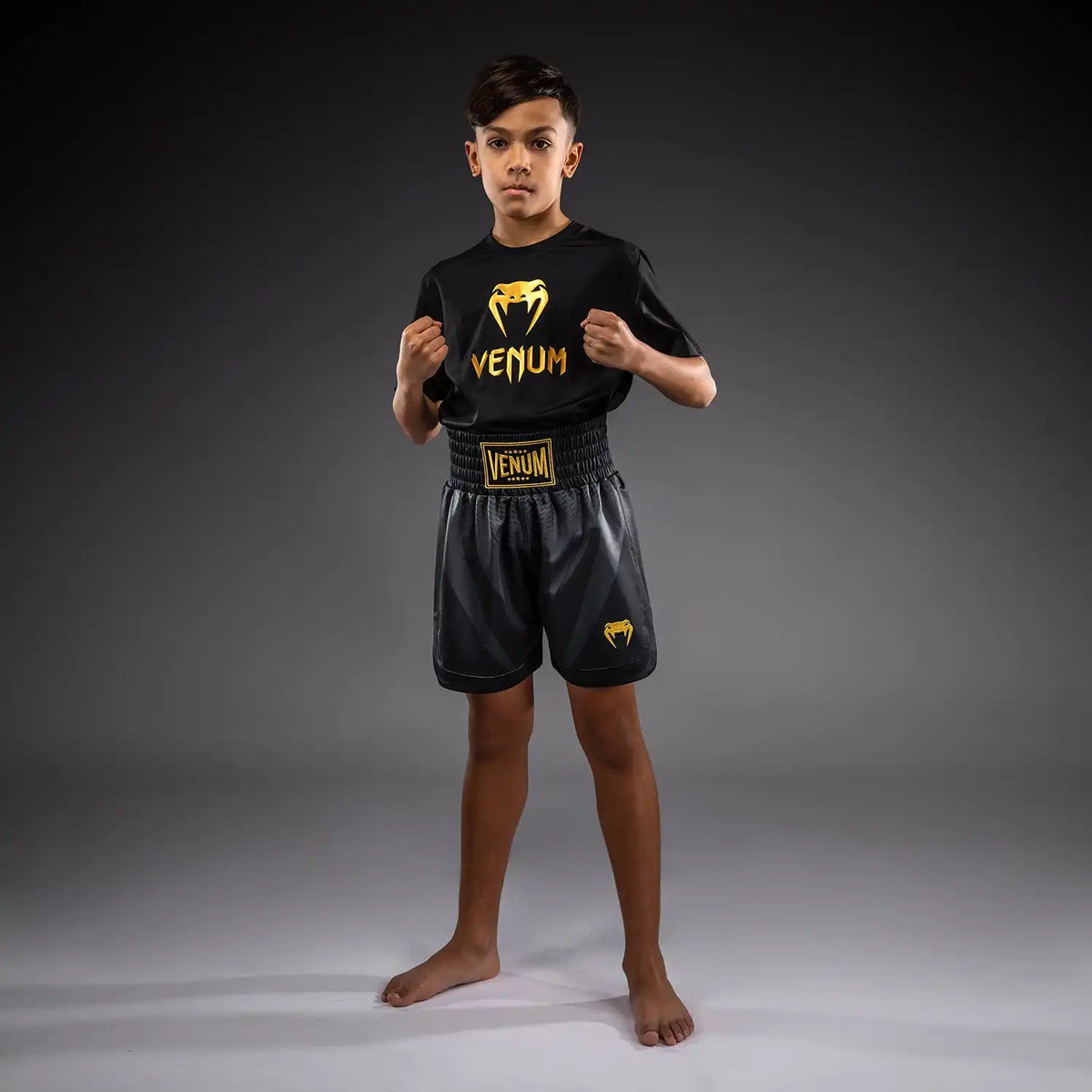 Venum Attack Boxing Shorts for Kids - Black/Gold