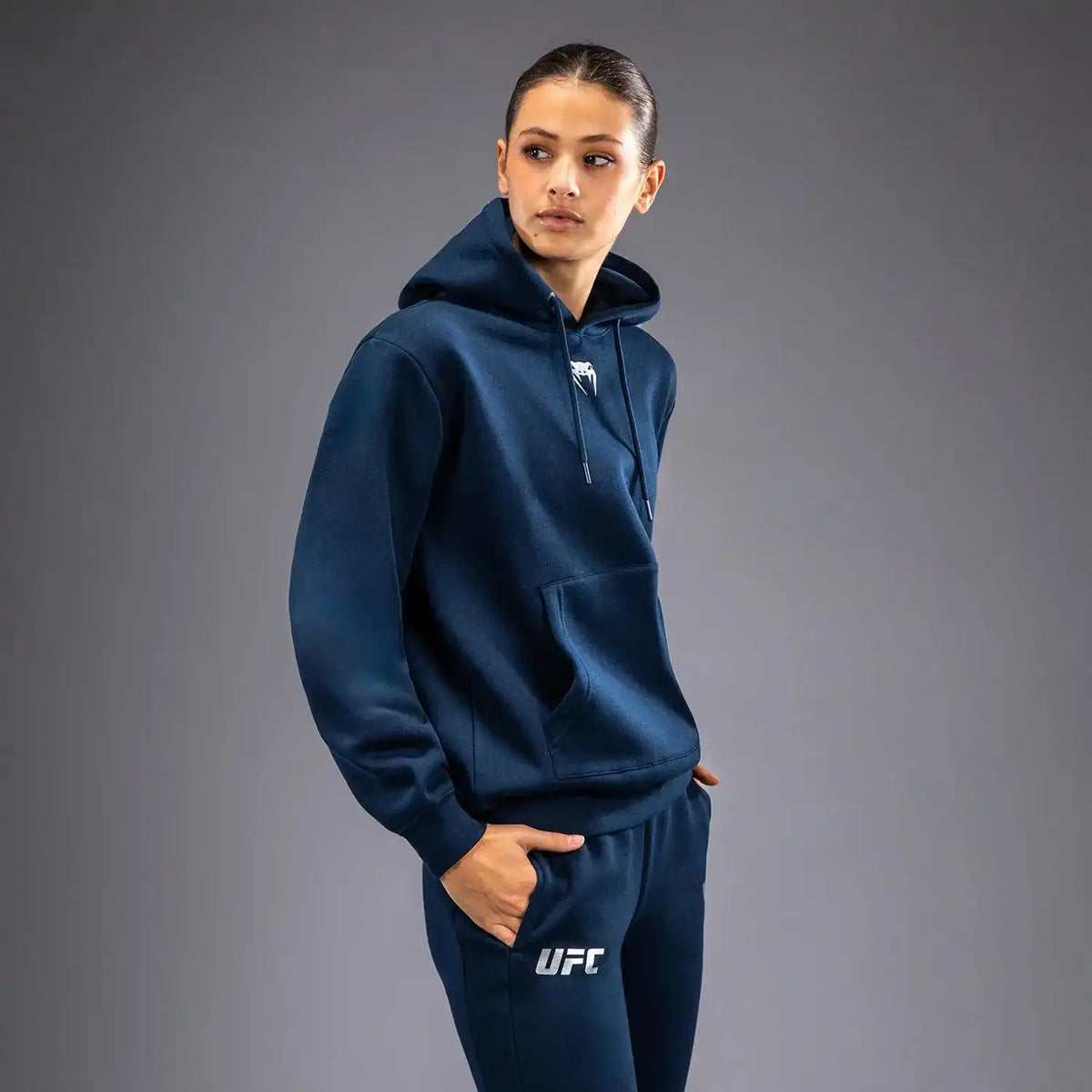 UFC Fusion by Venum Fight Week Women’s Pullover Hoodie - Solid Oceanic Blue