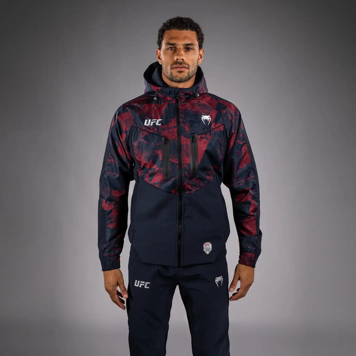 Men's UFC Zenith by Venum Burgundy Authentic Fight Week Zip Hoodie