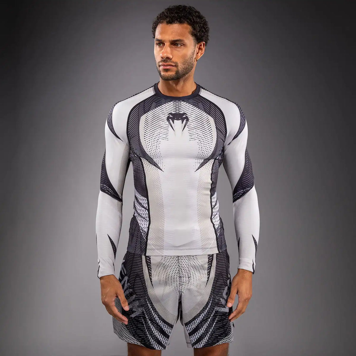 Venum Galactic 3.0 Long Sleeve Rashguard - Off-White/Black