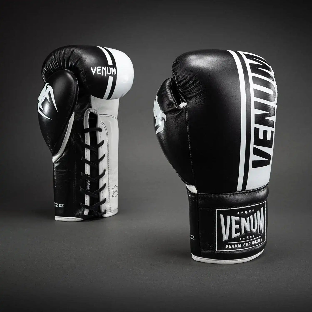 Venum Shield Pro Boxing Gloves with Laces - Black/White