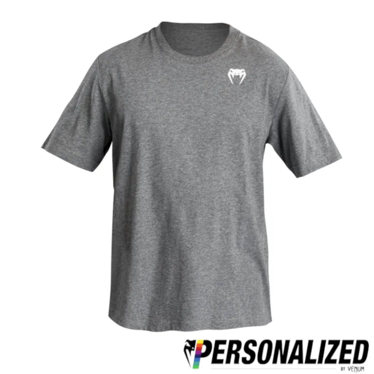 Venum Lineup Youth Personalized Short Sleeve T-Shirt - Heather Grey/White