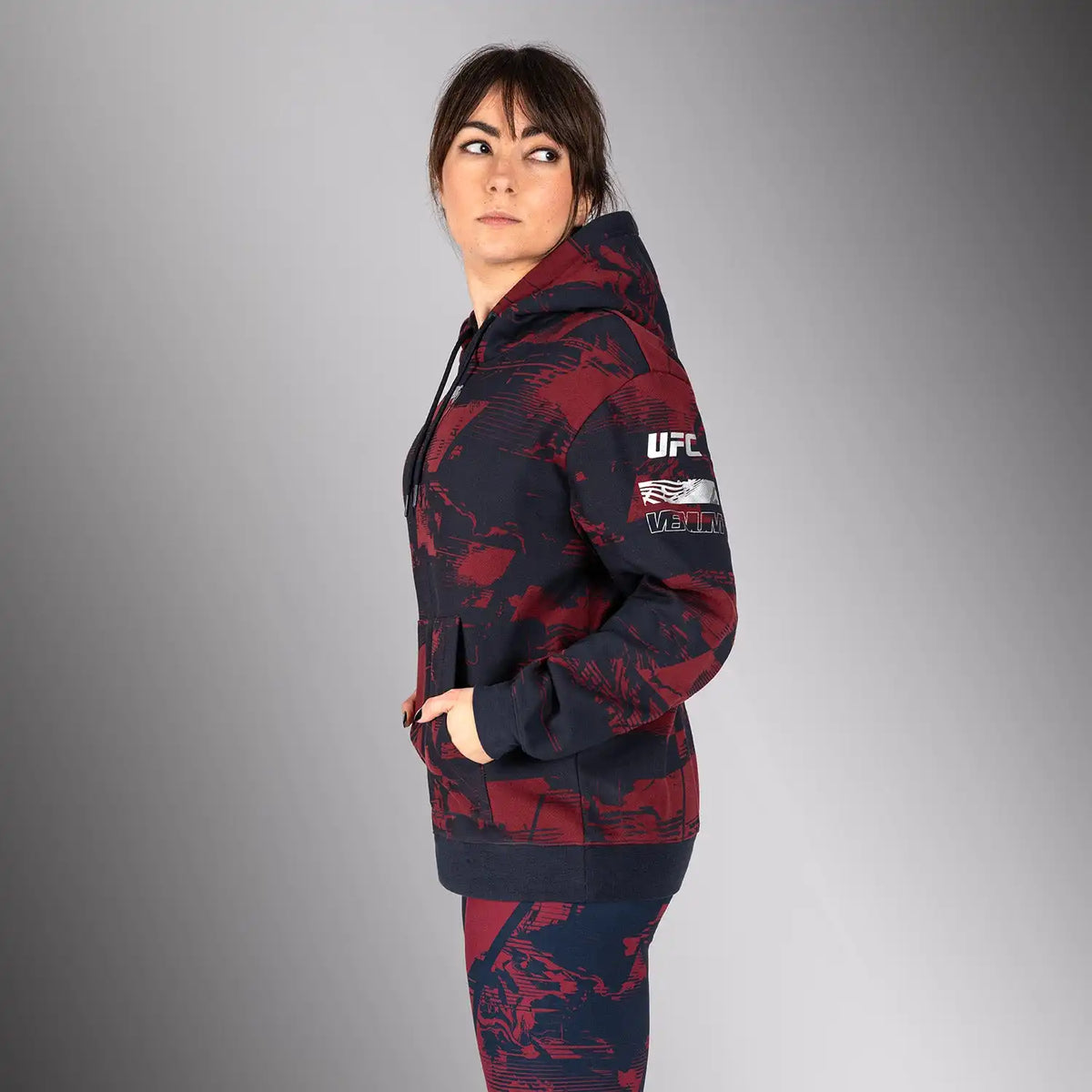 Women's UFC Zenith by Venum Burgundy Authentic Fight Week Pullover Hoodie