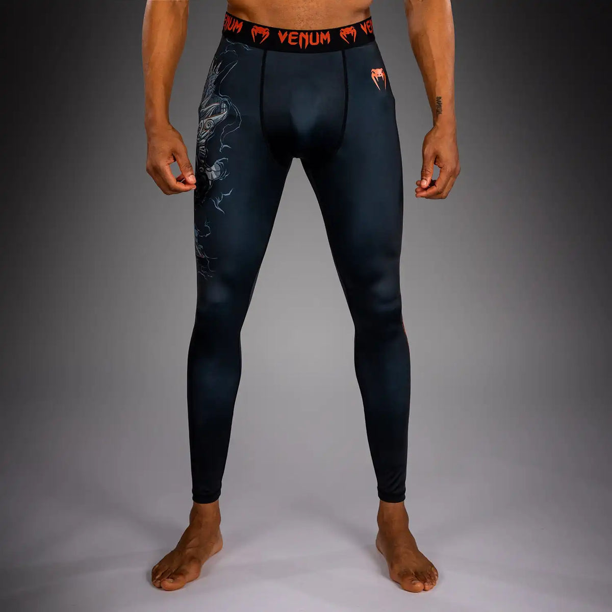 Venum Thunder Dragon Spats - Black/Grey/Copper