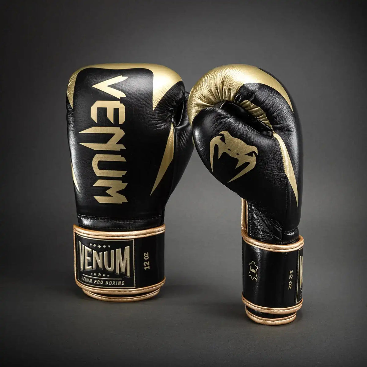 Venum Hammer Pro Boxing Gloves with Velcro - Black/Gold