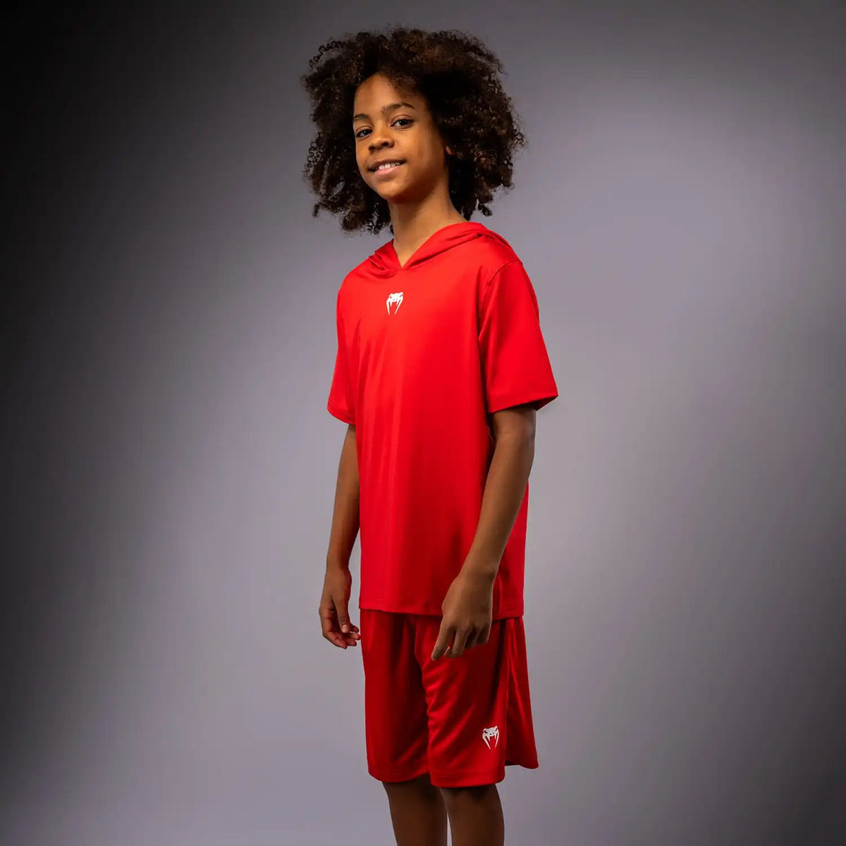 Venum Elite Kids Personalized Short Sleeve Dry-Tech Hoodie - Red