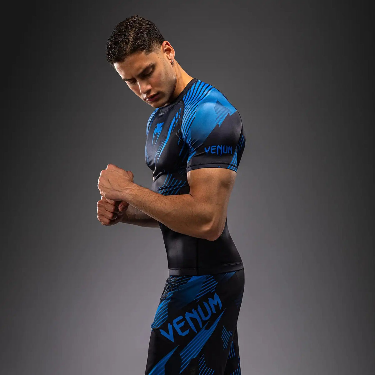 Venum No-Gi 6.0 Short Sleeve Rashguard - Black/Blue
