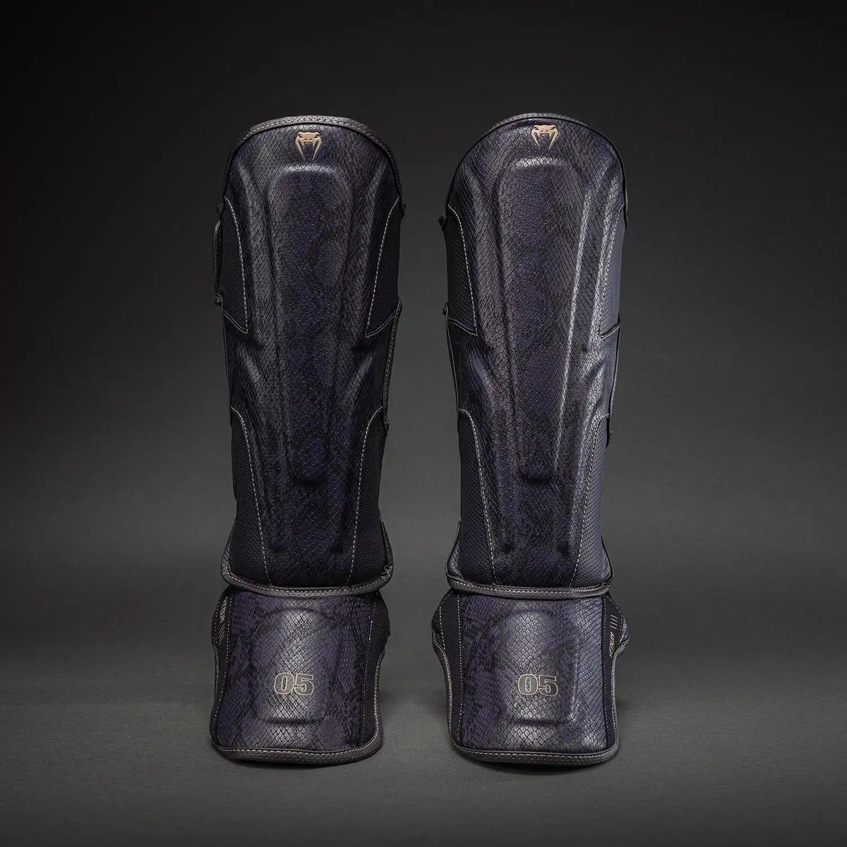 Venum Impact Evo Scales Shin Guards - Dark Purple