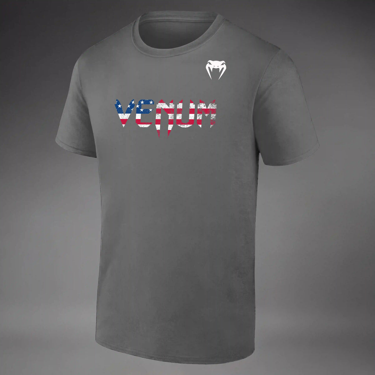 Venum Classic USA Short Sleeve T-Shirt - Heather Grey/White