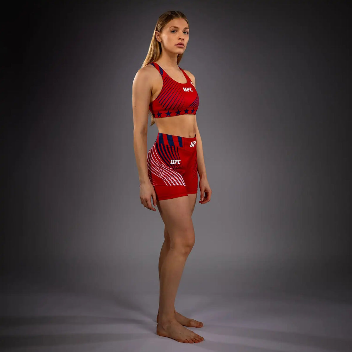 Women's Official UFC Freedom 250 by Venum Red Authentic Fight Night Fight Short