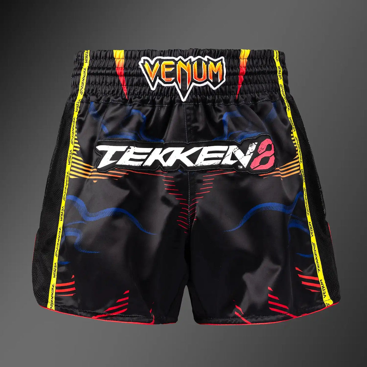 Venum x TEKKEN 8 Muay Thai Shorts - Yoshimitsu - Black/Orange