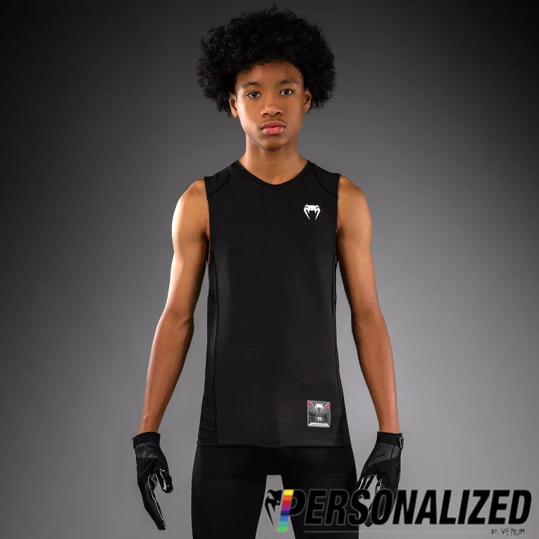 Venum Elite Kids Personalized Football Sleeveless Compression Jersey - Black