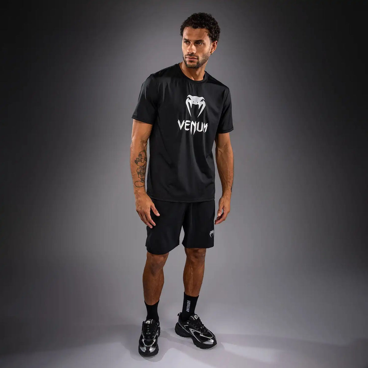 Venum Classic Dry Tech T-Shirt - Black/Silver