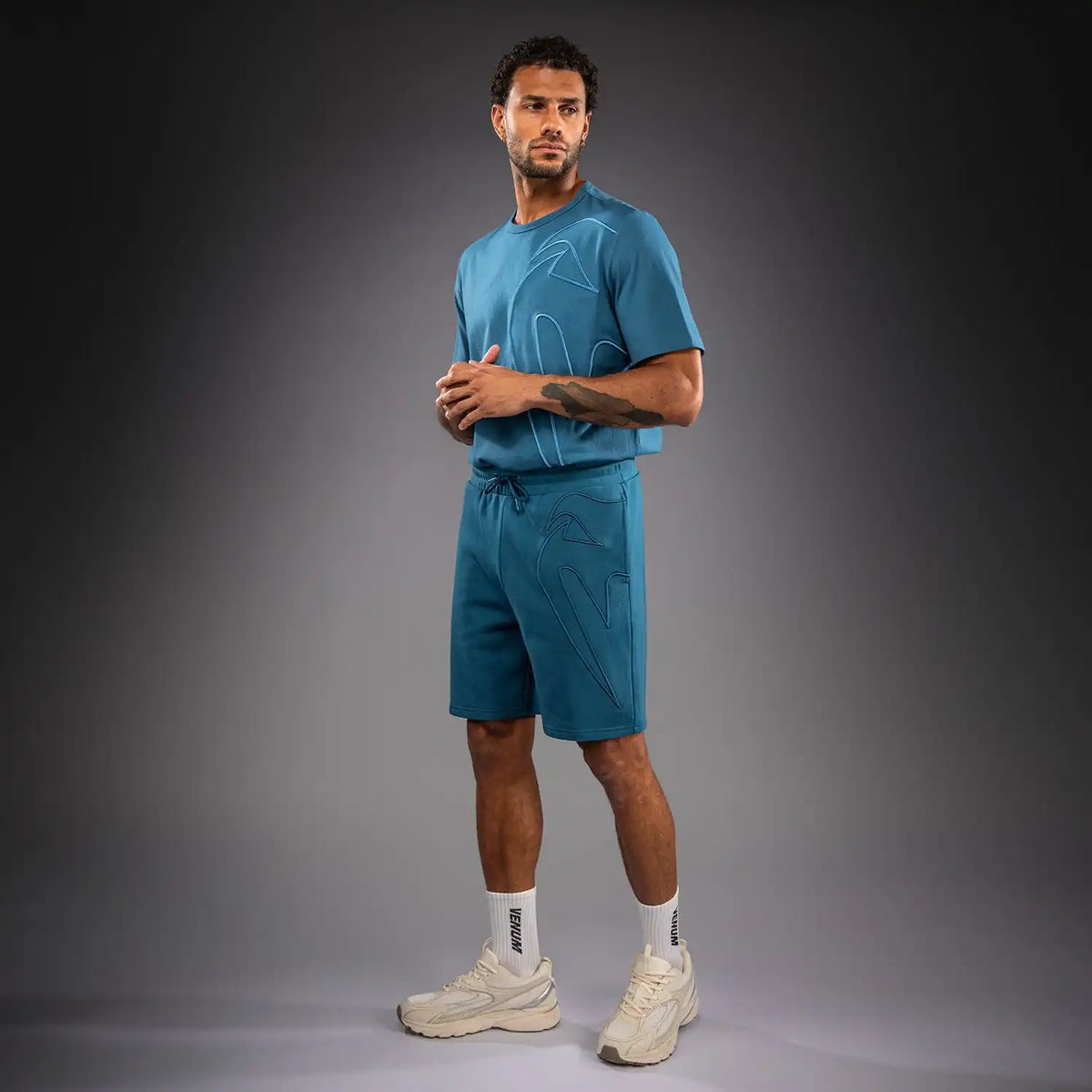 Venum Giant 3D Cotton Shorts - Ocean Blue
