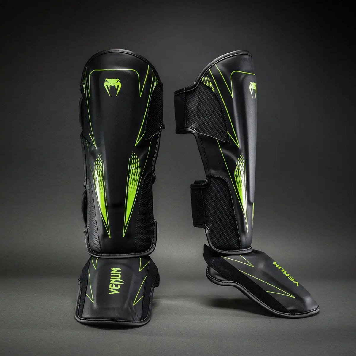 Venum Amazonia Reborn Shin Guards - Black/Green