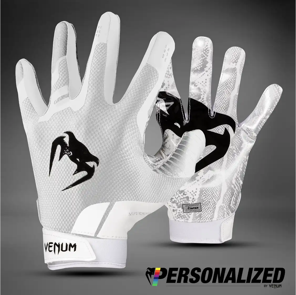 Venum Elite Personalized Football Gloves - White/Black