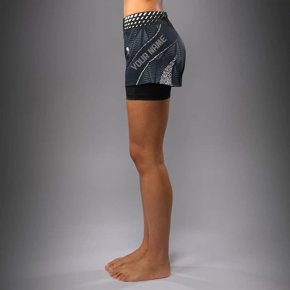 Women's UFC Zenith by Venum Black Authentic Short Fit Fight Short Personalized