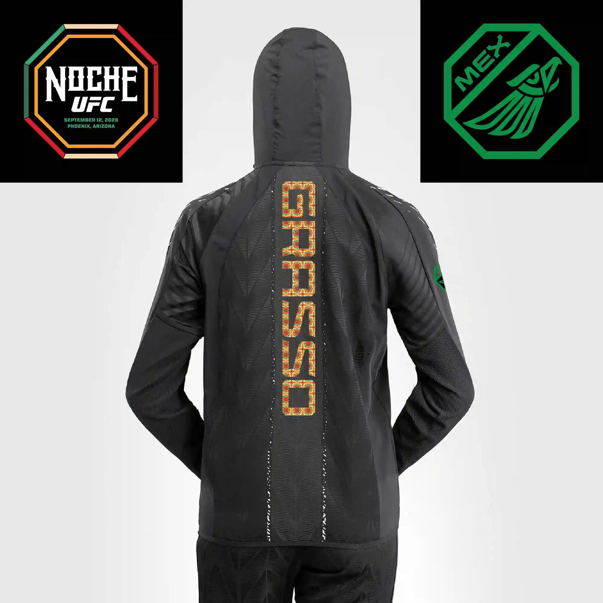 Women's UFC Zenith by Venum Black Authentic Noche UFC Fight Night Walkout Hoodie - Grasso
