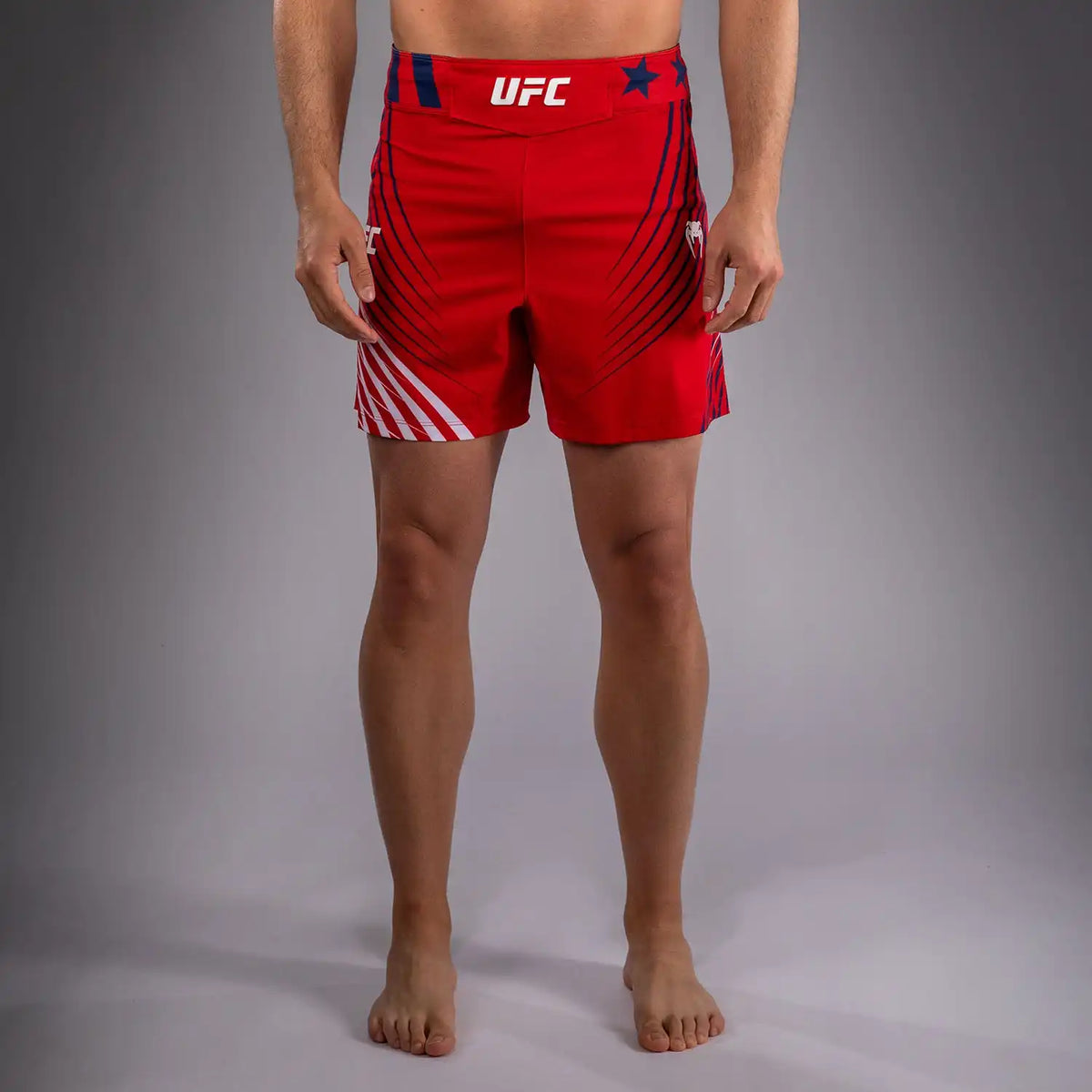 Men's Official UFC Freedom 250 by Venum Red Authentic Fight Night Short Fit Fight Short