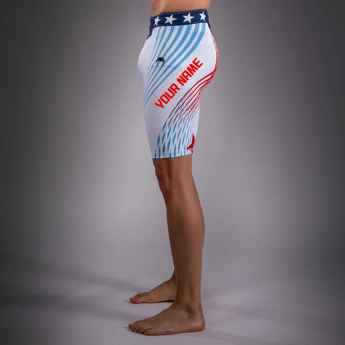 Men's Official UFC Freedom 250 by Venum White Personalized Authentic Fight Night Vale Tudo Short