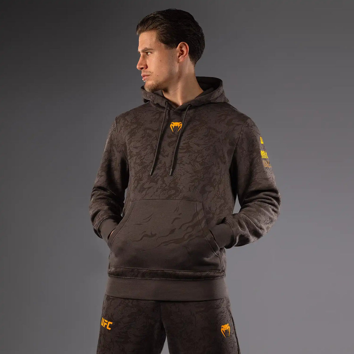 UFC Fusion by Venum Fight Week Men’s Pullover Hoodie - Earthen Brown