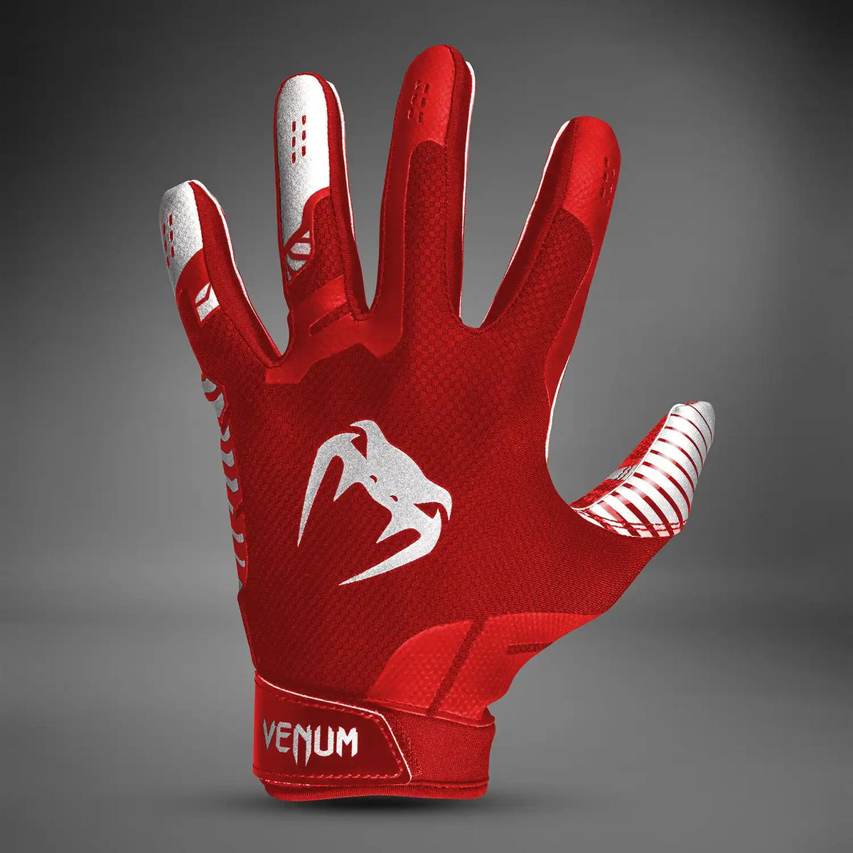 Venum Elite Football Gloves - Red/Silver