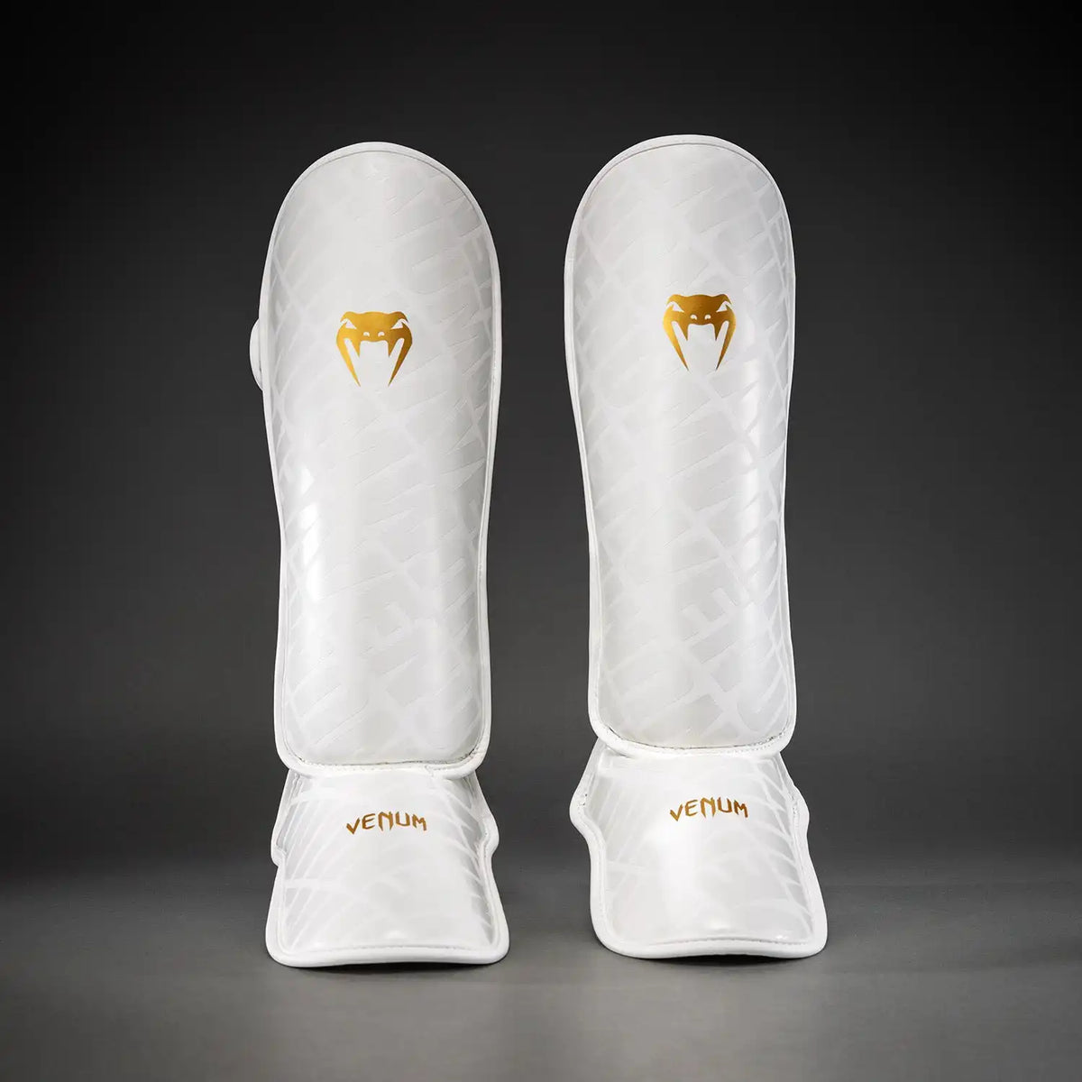 Venum Contender 1.5 XT 3D Shin Guards - White/Gold