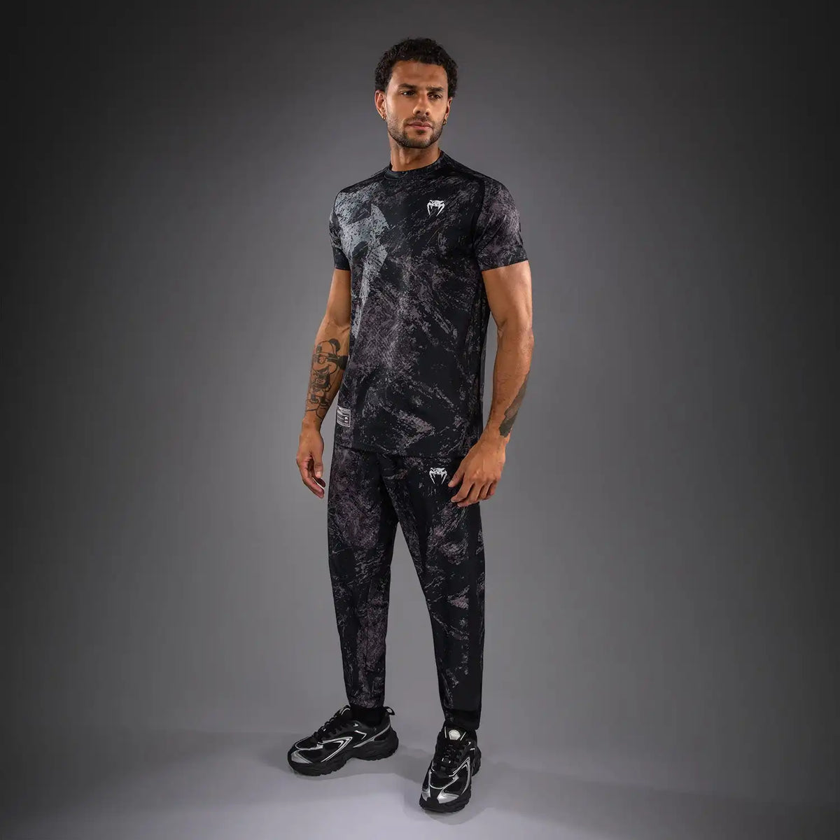 Venum Rage & Workout Dry Tech T-Shirt - Black/Grey
