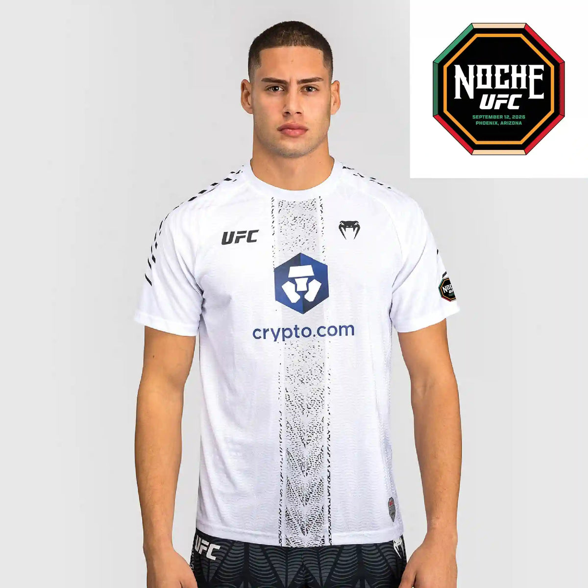 Men's UFC Zenith by Venum White Authentic Noche UFC Fight Night Walkout Jersey - Personalized