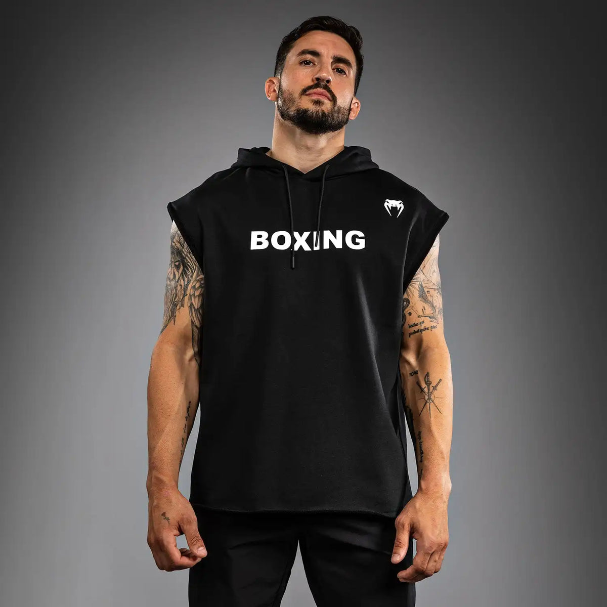 Venum Boxing VT Sleeveless Hoodie - Black/White