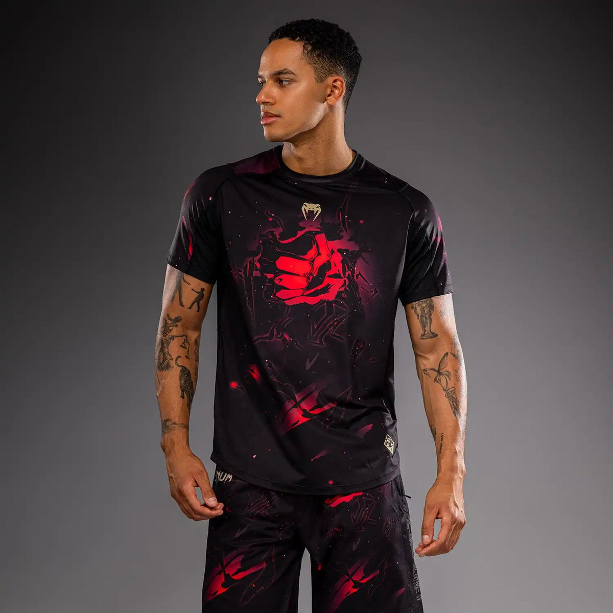 Jujutsu Kaisen x Venum Itadori Dry-Tech T-Shirt - Black/Red