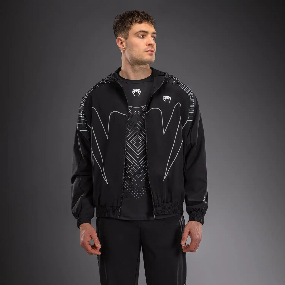 Venum Midnight Fury Track Jacket - Black/Grey/Silver