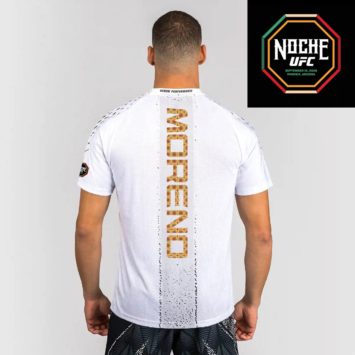 Men's UFC Zenith by Venum White Authentic Noche UFC Fight Night Walkout Jersey - Moreno