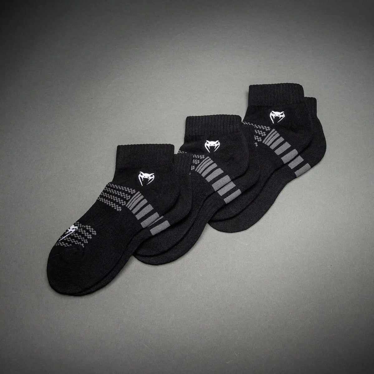 Venum Vector Ankle Socks 3 Pack - Black/Grey