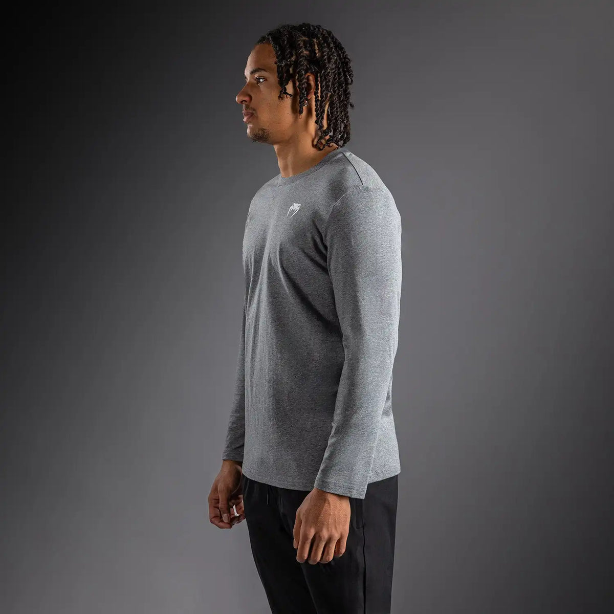 Venum Lineup Long Sleeve T-Shirt Grey - Heather/White