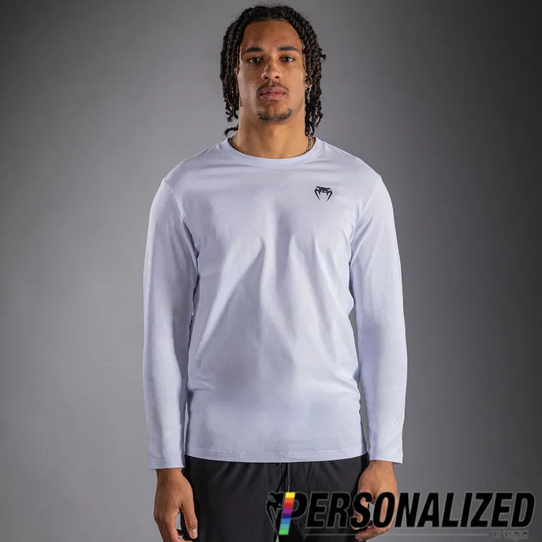 Venum Lineup Personalized Long Sleeve T-Shirt - White/Black