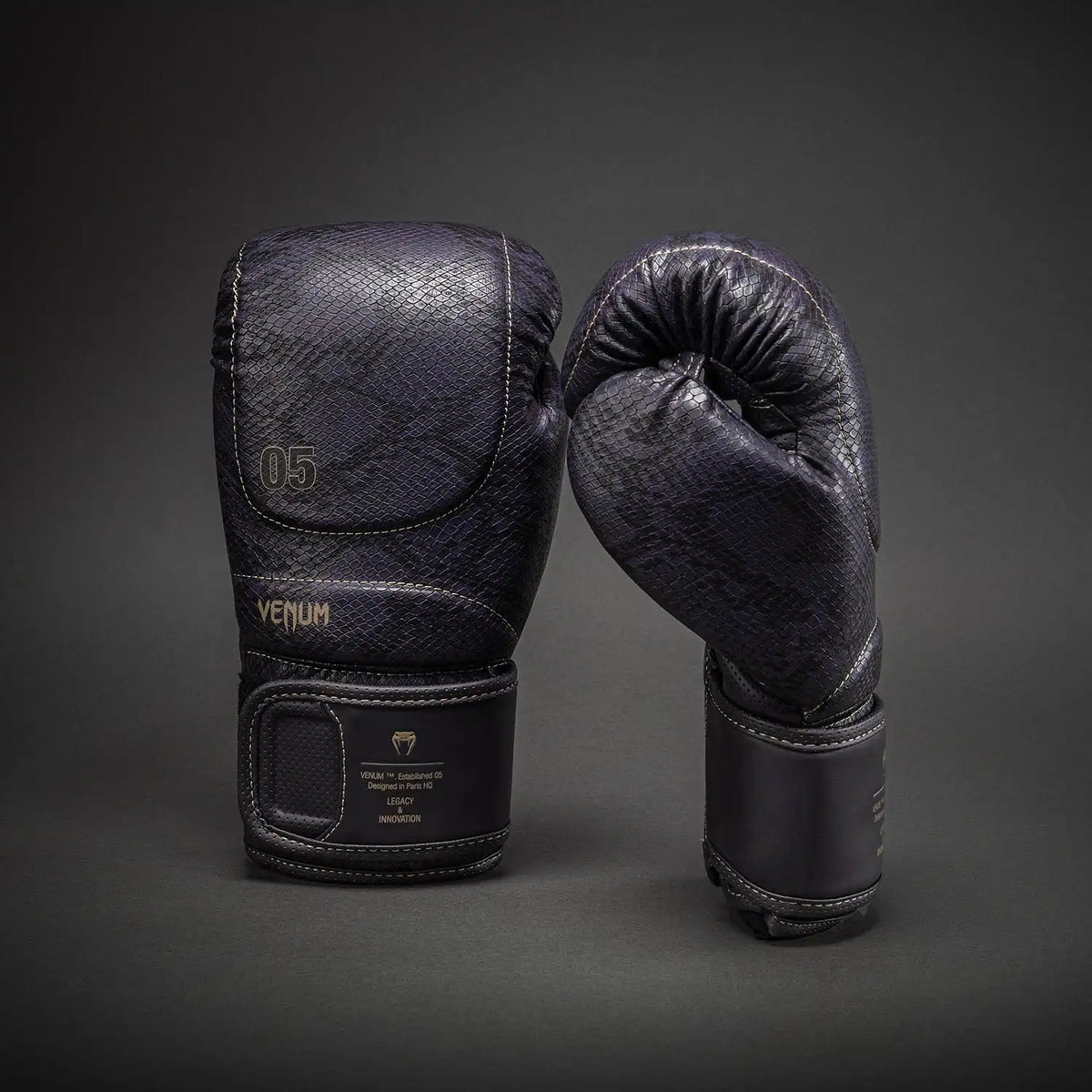 Venum Impact Evo Scales Boxing Gloves - Dark Purple