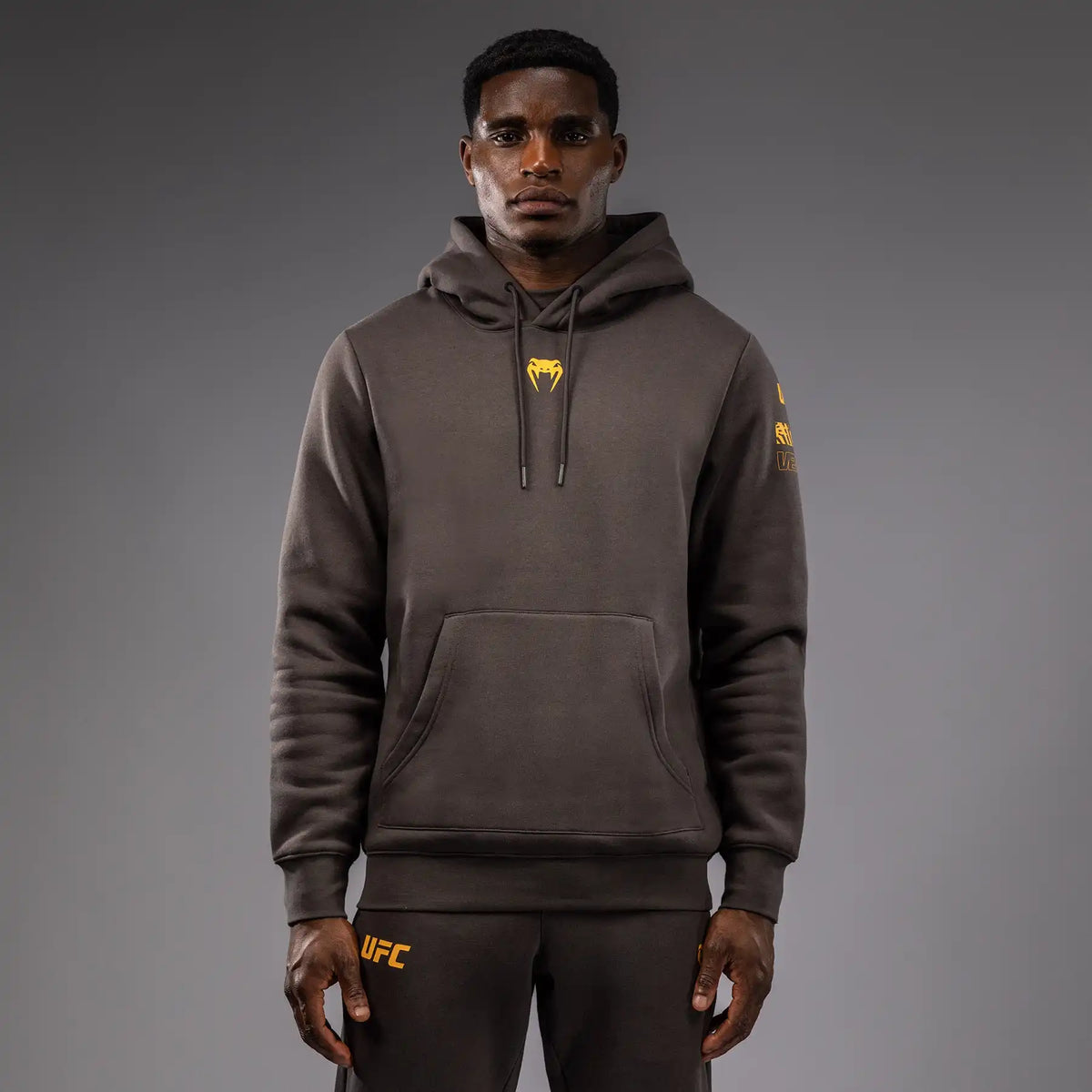 UFC Fusion by Venum Fight Week Men’s Pullover Hoodie - Solid Earthen Brown