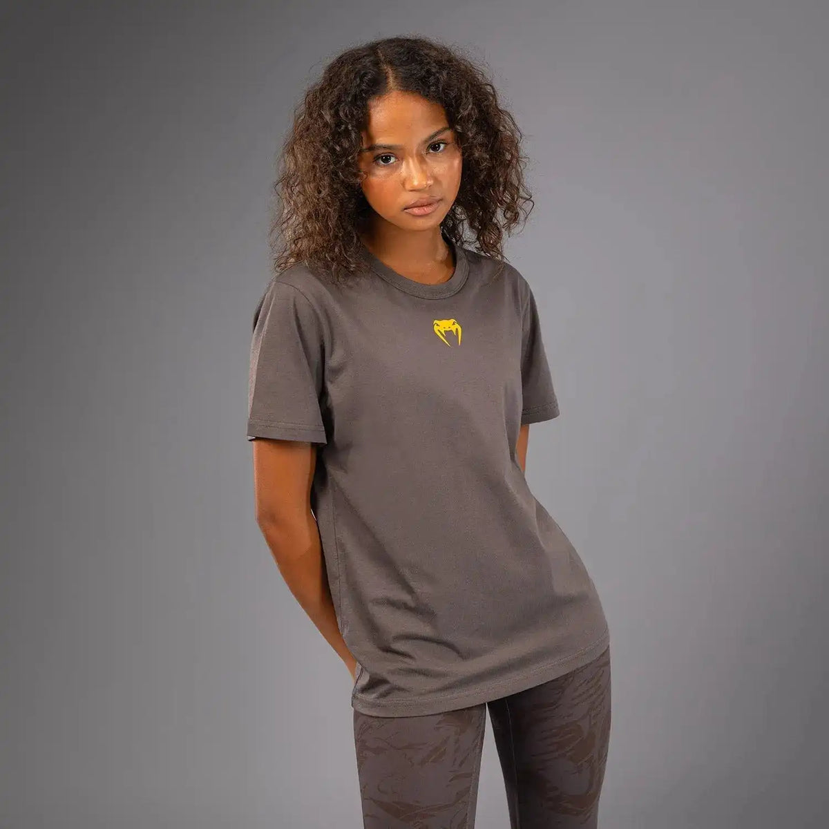 UFC Fusion by Venum Fight Week Women’s Short Sleeve Cotton T-Shirt - Solid Earthen Brown