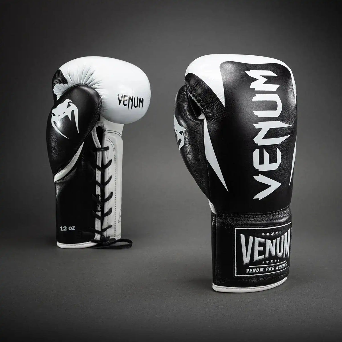 Venum Hammer Pro Boxing Gloves with Laces - Black/White