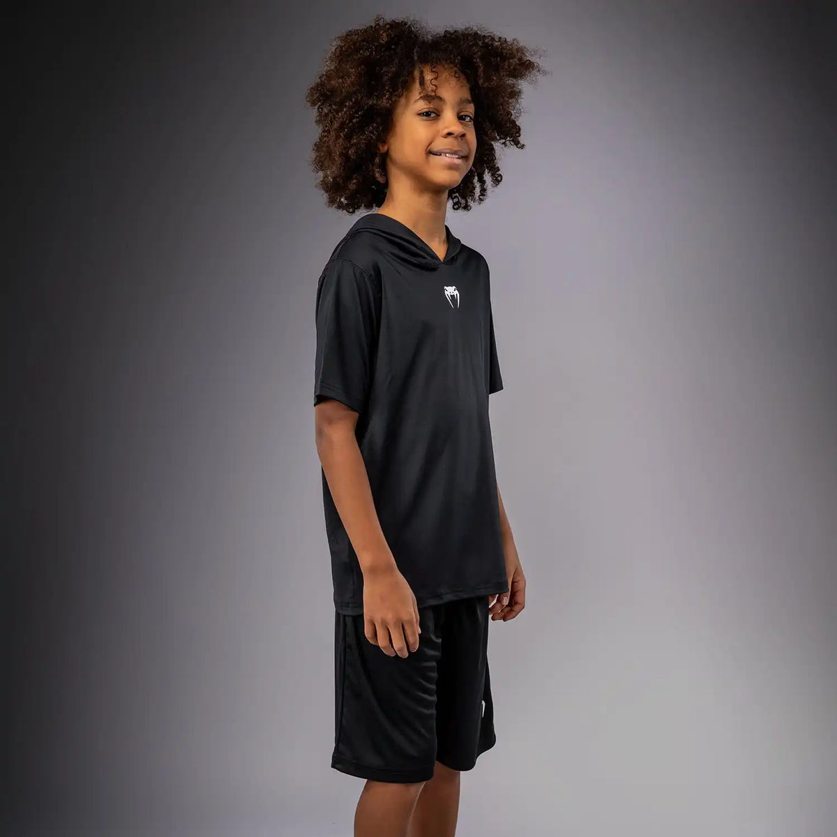 Venum Elite Kids Personalized Short Sleeve Dry-Tech Hoodie - Black